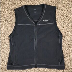 Adidas FB Hype Vest Training Black Logo Full Zip Men's Size Large